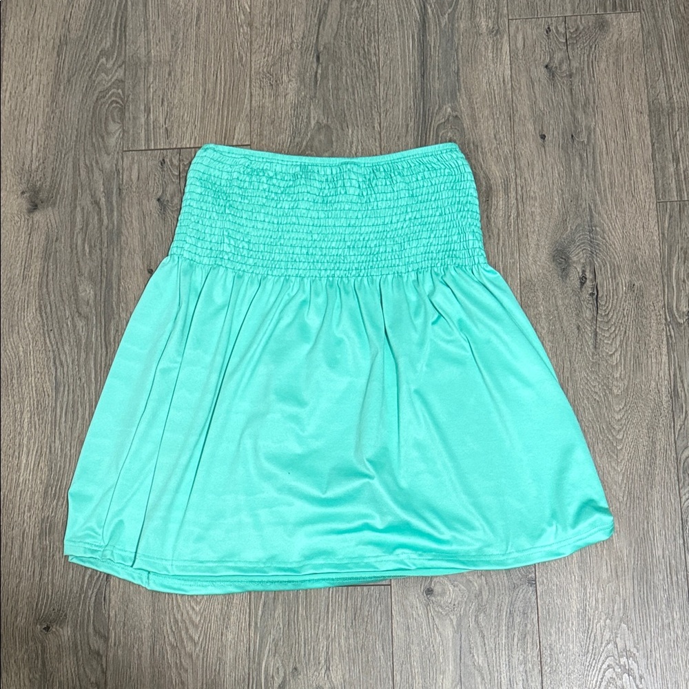 Women’s Teal Strapless Top